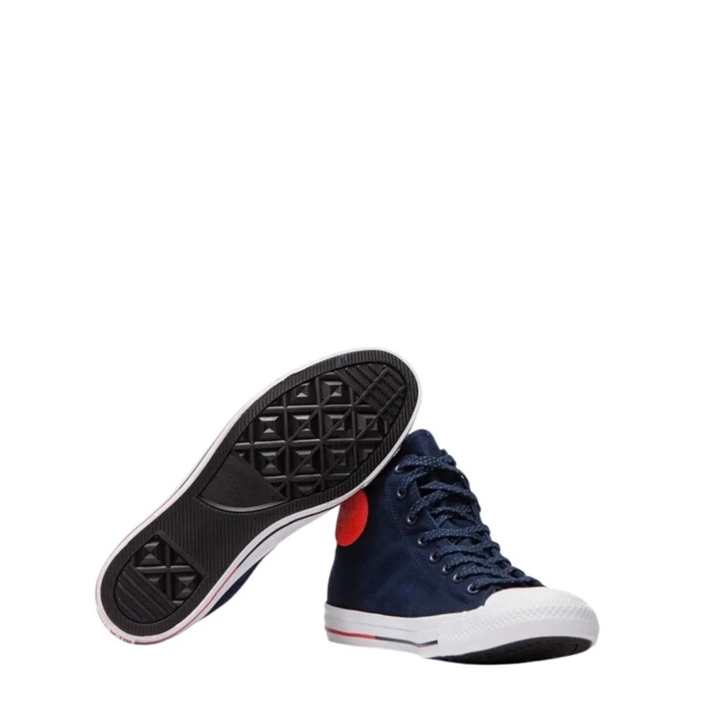 Converse Chuck Taylor All Star High‎ Top Navy Blue Orange Sneakers 153793F M7 W9 - Picture 4 of 5